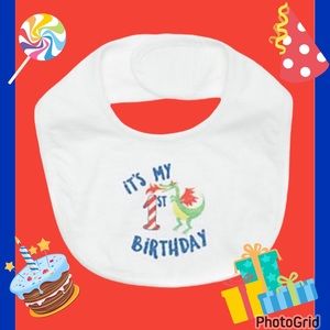 Baby’s 1st Birthday Bib 🎂 🎈1️⃣ Year Old NEW W TAG